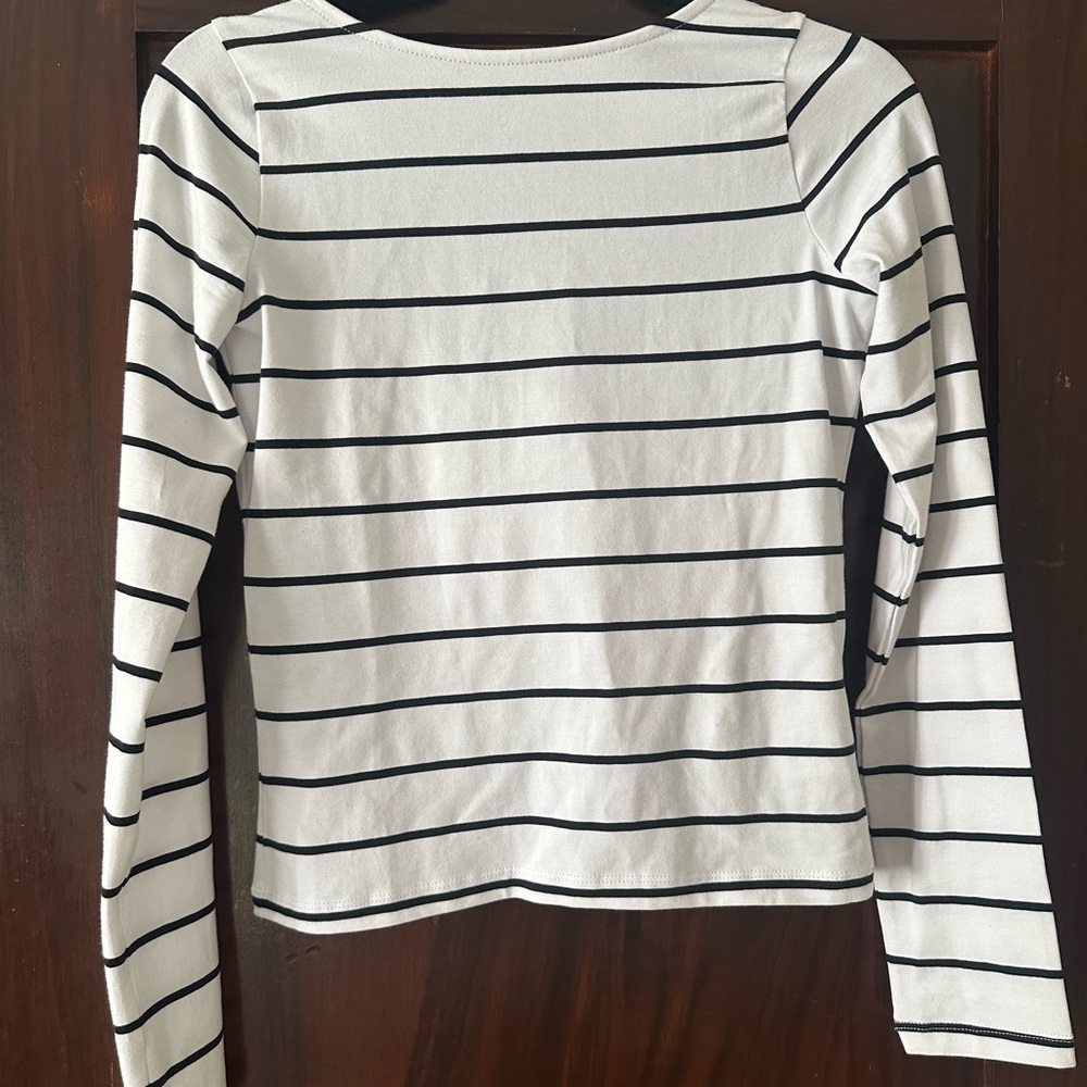 Madewell Long-Sleeve Striped Scoopback